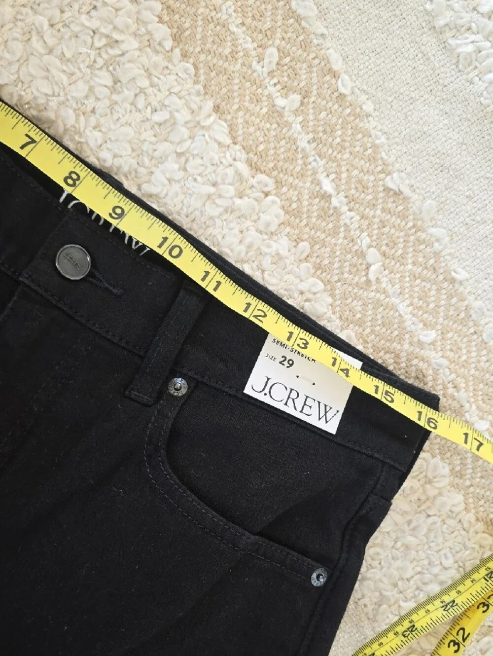J. Crew Black Rinse Vintage Flare Wide-Leg Jeans Stretch Size 29